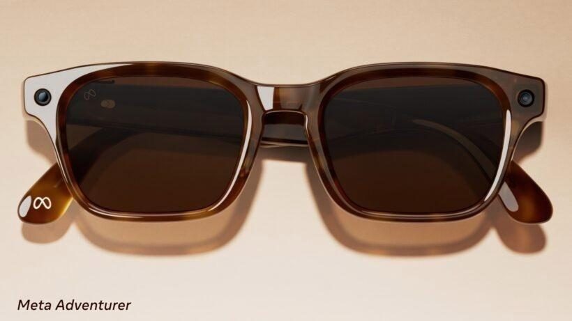 A classic rectangular sunglass frame from the new line